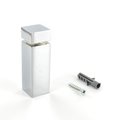 Outwater Square Standoff, 3/4 in Sq Sz, Square Shape, Steel Chrome 3P1.56.00872